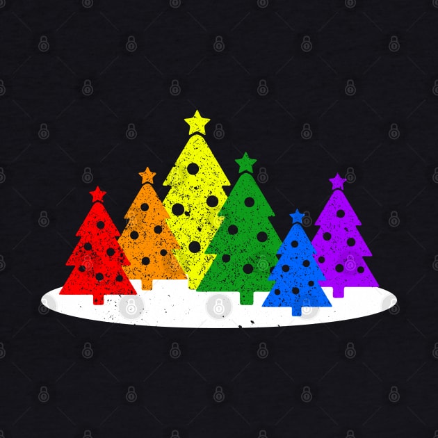 Gay Pride Christmas Trees by Muzehack